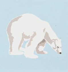 Polar Bear Sticker Overlay On A Pastel Blue