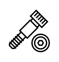 Shoulder Screw Line Icon