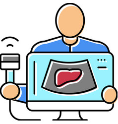 Ultrasound Liver Health Check Color Icon