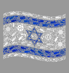 Waving Virus Therapy Israel Flag - Collage