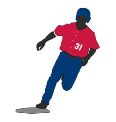 Baseball Player Running Silhouette