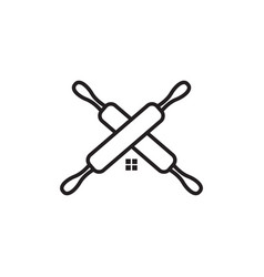 Rolling Pin Icon Logo Design