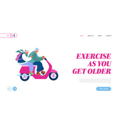 Seniors Driving Scooter Website Landing Page