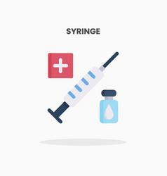 Syringe Icon Flat