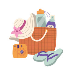 Beach Bag With Summer Clothes