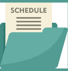 Syllabus Schedule Icon Flat Isolated