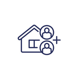 Tenants And House Line Icon