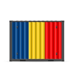 Cargo Container Romania Flag