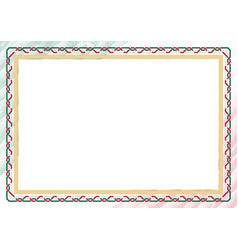 Horizontal Frame And Border With Mexico Flag