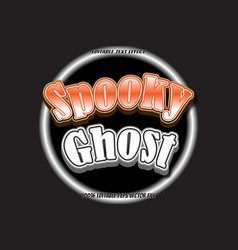 Spooky Ghost Editable Text Effect 3d Emboss