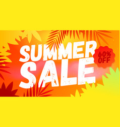 Summer Sale Banner Sale Poster With Palm