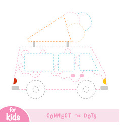 Connect The Dots Game For Children Ice Cream Wagon