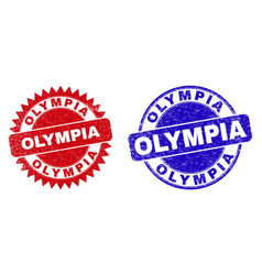 Olympia Rounded And Rosette Stamps With Grunged