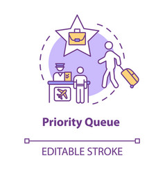 Priority Queue Concept Icon Luxury Class Flight