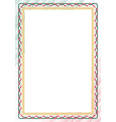 Vertical Frame And Border With Mexico Flag