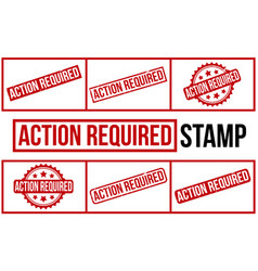 Action Required Rubber Stamp Set