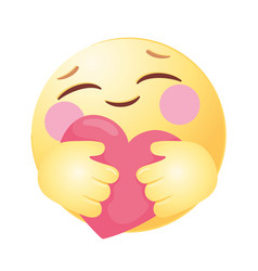 Social Media Emoji Hugging A Heart