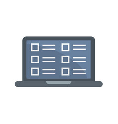 Syllabus Laptop Icon Flat Isolated