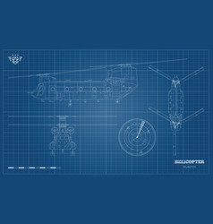 Military Transport Helicopter Outline Drawing