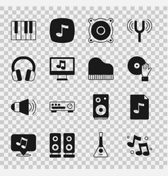 Set Music Note Tone Mp3 File Document Dj