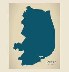 Modern Map - Dover District Uk