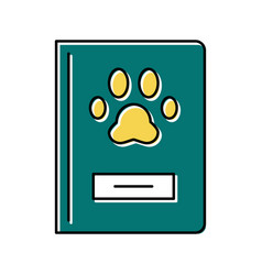 Pet Passport Color Icon Flat