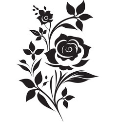 Stygian Floral Blooms Black And White Floral