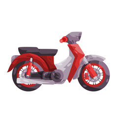 Classic Motorcycle Of Red Super Cub