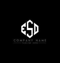 Esd Letter Logo Design With Polygon Shape