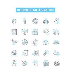 Business Motivation Line Icons Set