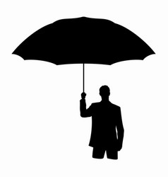 Person With A Huge Open Umbrella