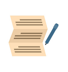 Syllabus Write Paper Icon Flat Isolated