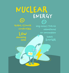 Nuclear Energy Portrait Poster With Funny Cute