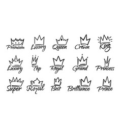 Regal Calligraphy Crown Sign King Queen