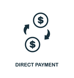 Direct Payment Icon Monochrome Simple