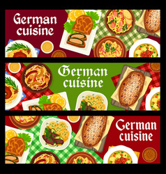 German Cuisine Meals And Dishes Banners