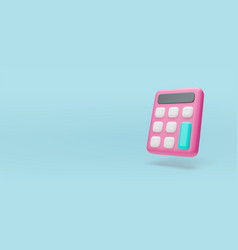 3d Pink Calculator Math Device School Or Office