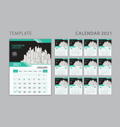 Calendar 2021 Template - Desk 2021