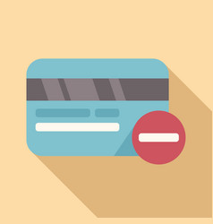 Cancel Credit Card Icon Flat Money Debit