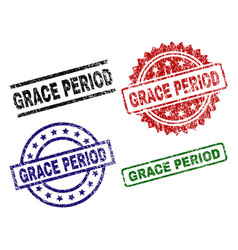 Grunge Textured Grace Period Seal Stamps