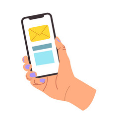 Hand Holding Smartphone With Email Express