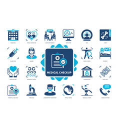 Medical Checkup Solid Icon Set