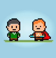 8-bit Pixels Hero Avatar Game Character