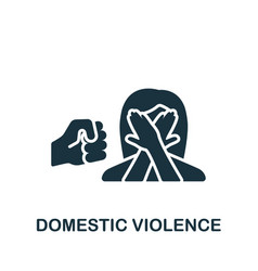 Domestic Violence Icon Monochrome Simple