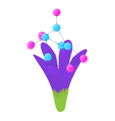 Crocus Flower Icon Isometric Bloomed