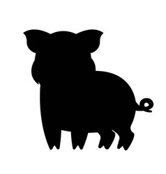 Dark Silhouette Of Pig