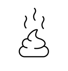 Stinky Poop Icon Design In Linear Style