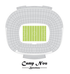 Flor Plan Of The Stadium Camp Nou In Barcelona