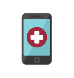 Medical Online Help Icon Flat Care Clinic