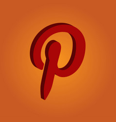 Social Media 3d Pinterest Icon